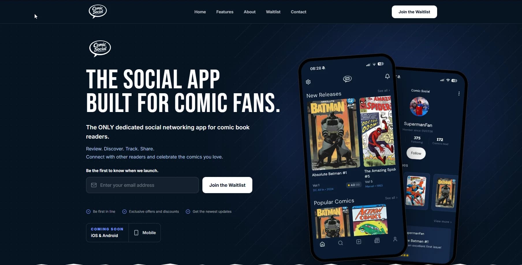 Comic Social project preview
